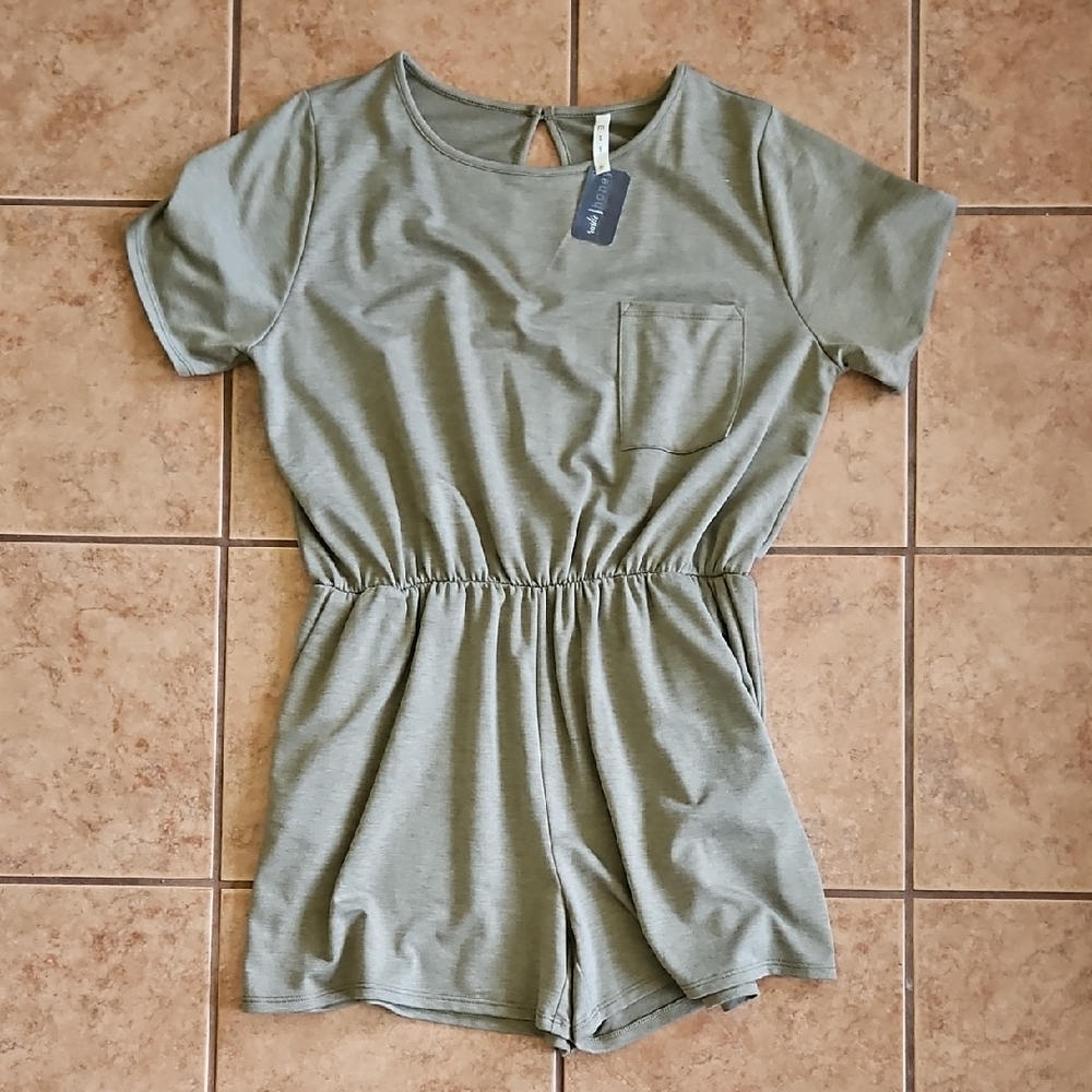MTS Olive Green Short Sleeve Romper